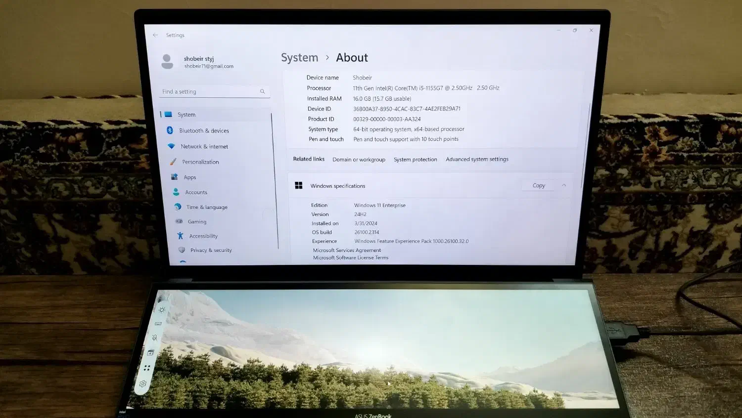 Asus ZenBook Dou 14. i5 11th. Ram16 DDR4. SSD512|رایانه همراه|قم, عمار یاسر|دیوار