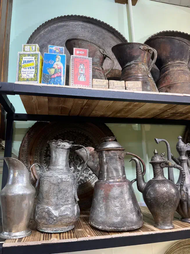 افتابه مسی اصل قدیمی سنگین|کلکسیون اشیاء عتیقه|ساری, |دیوار