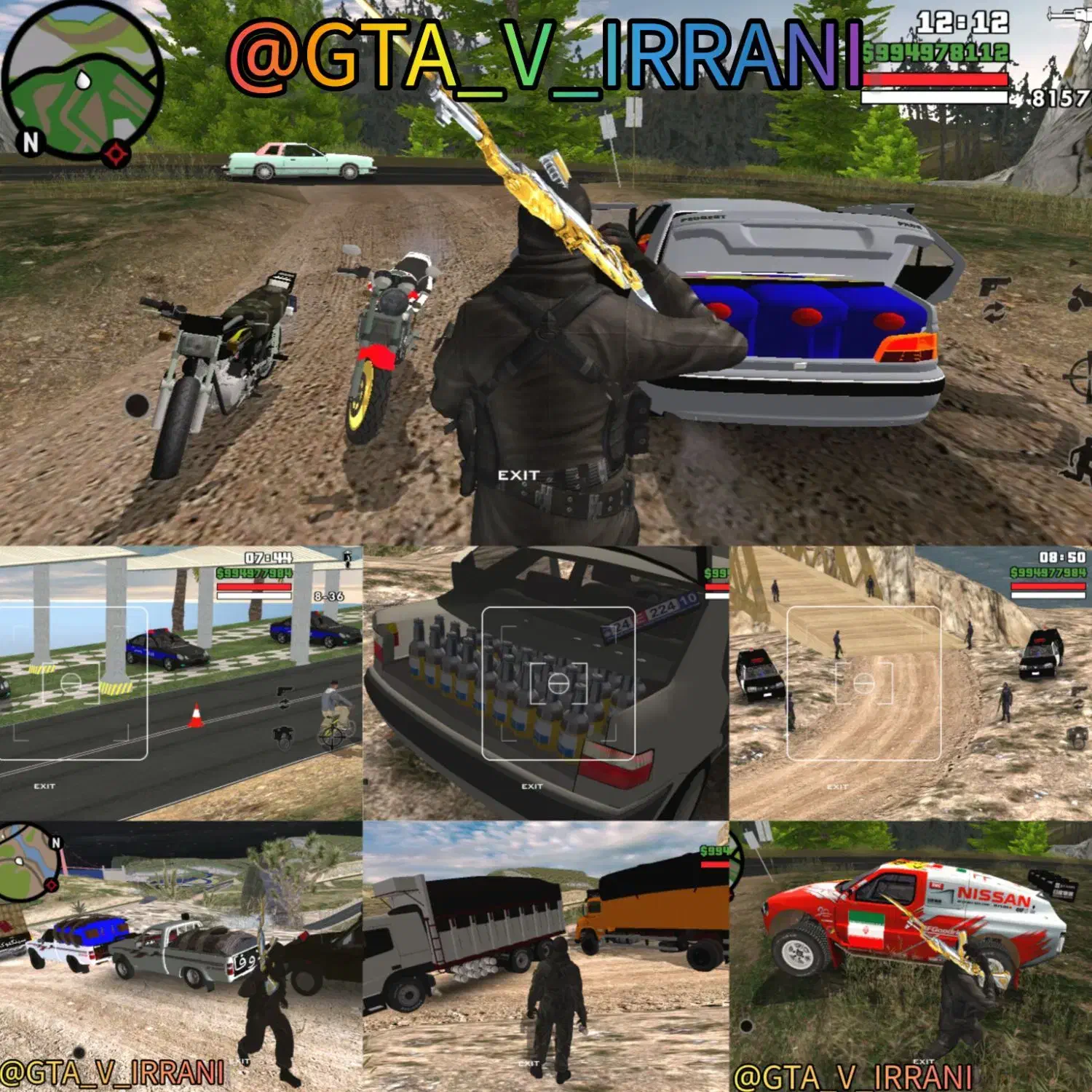 پک جی تی ای ایرانی و کامل تضمینی|کنسول، بازی ویدئویی و آنلاین|ارسنجان, |دیوار