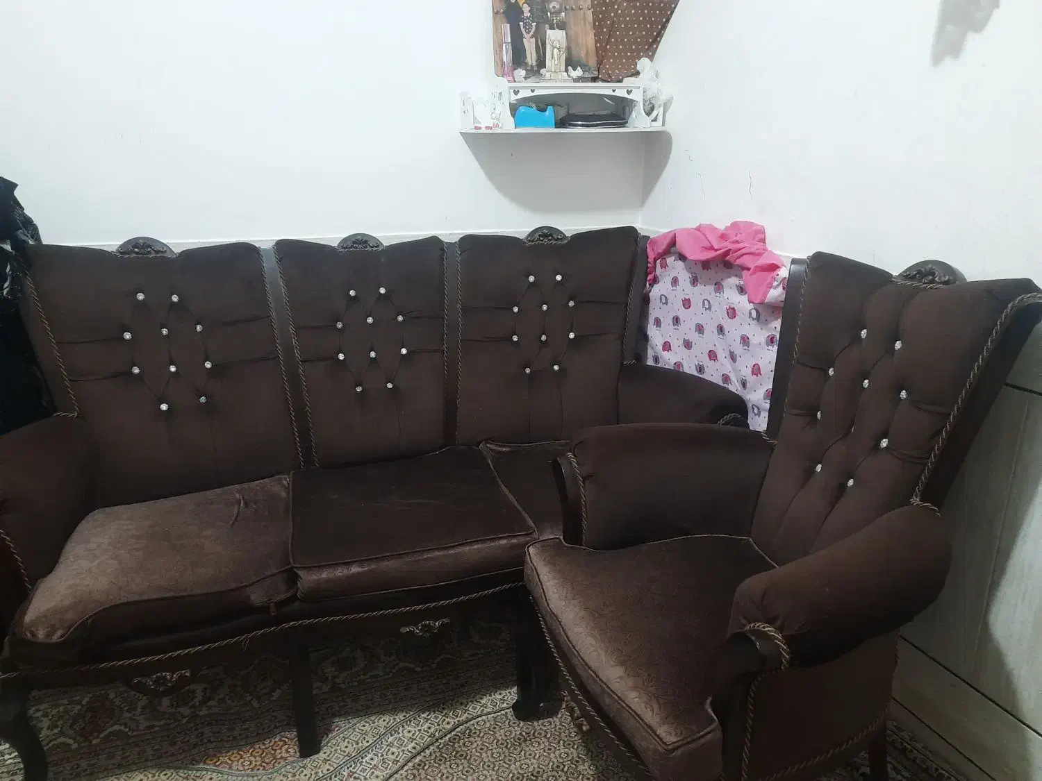 مبل ۷نفره،تروتمیزوسالم|مبلمان خانگی و میز عسلی|خمینی‌شهر, |دیوار