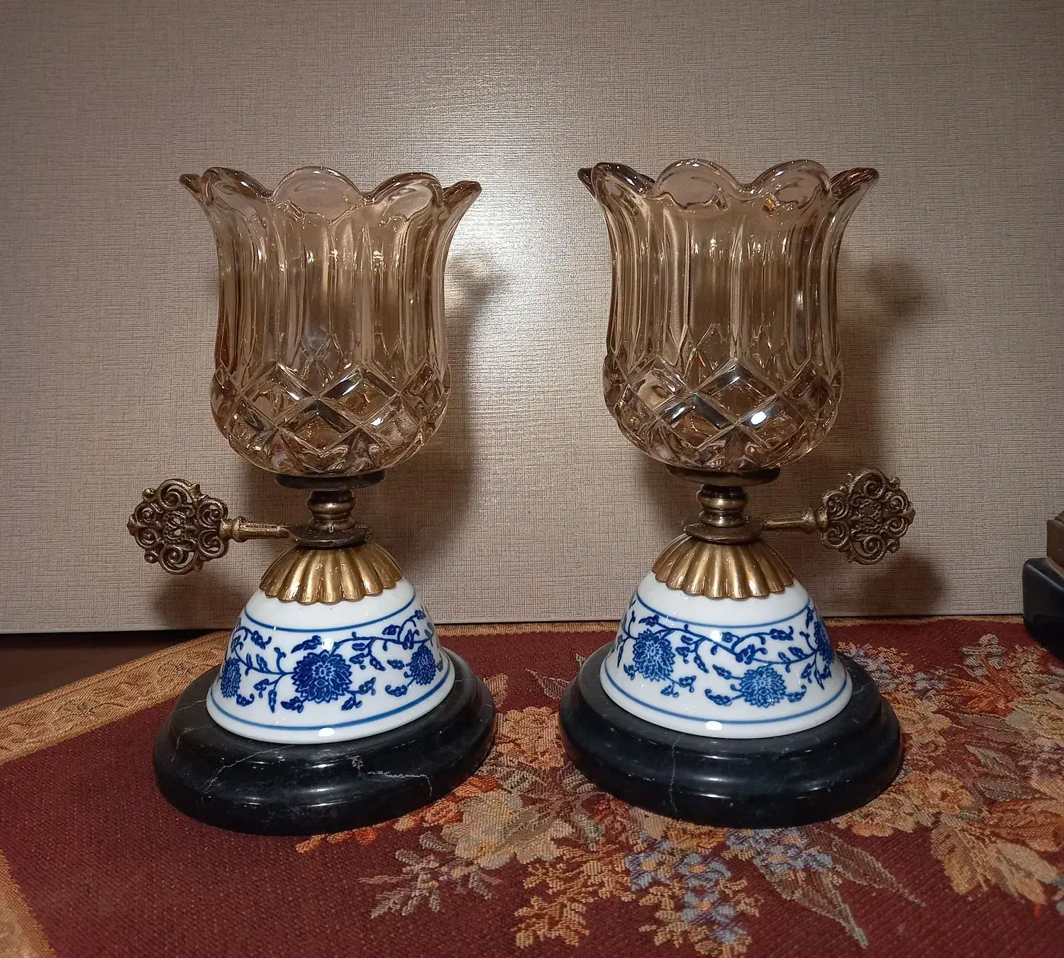 شمعدان پایه سنگ و فلز|صنایع دستی و سایر لوازم تزئینی|تهران, تهرانپارس جنوبی|دیوار