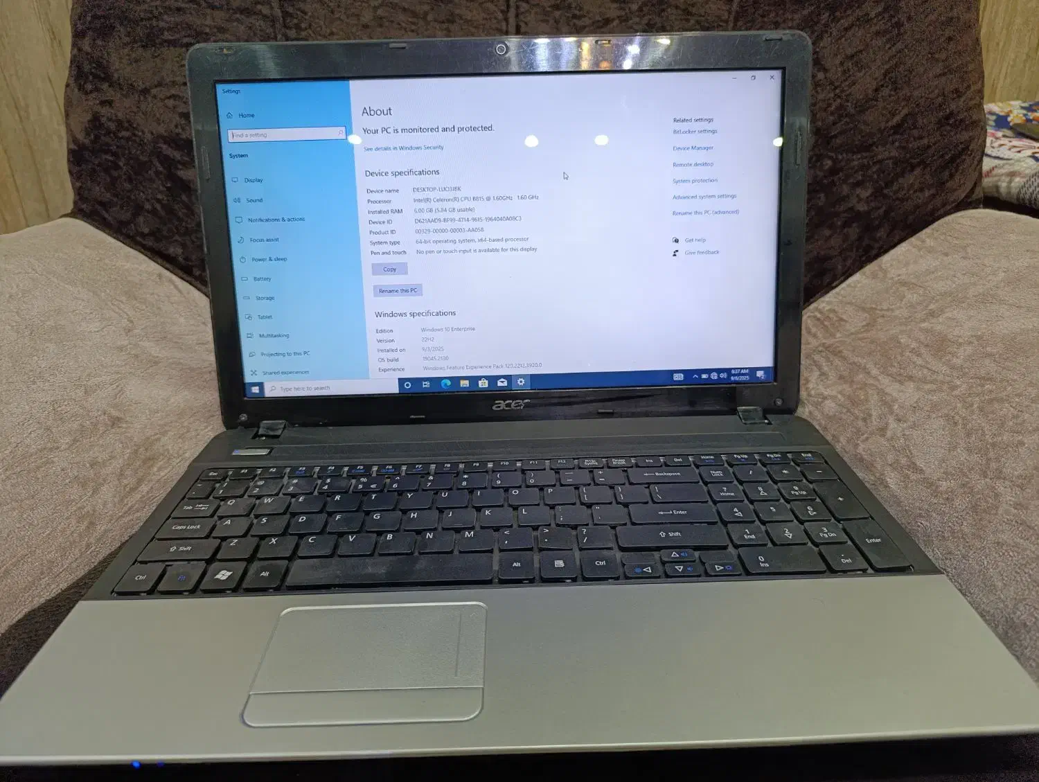 لب تاپacer|رایانه همراه|شیراز, شهرک بهار|دیوار