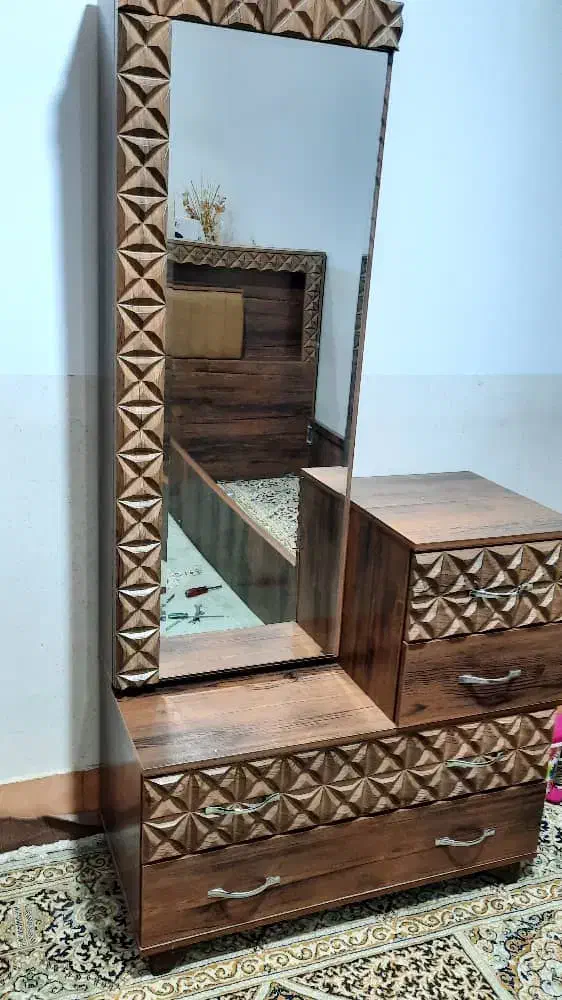 تخت خواب کمد لباسی ومیز آرایشی|تخت و سرویس خواب|شبانکاره, |دیوار