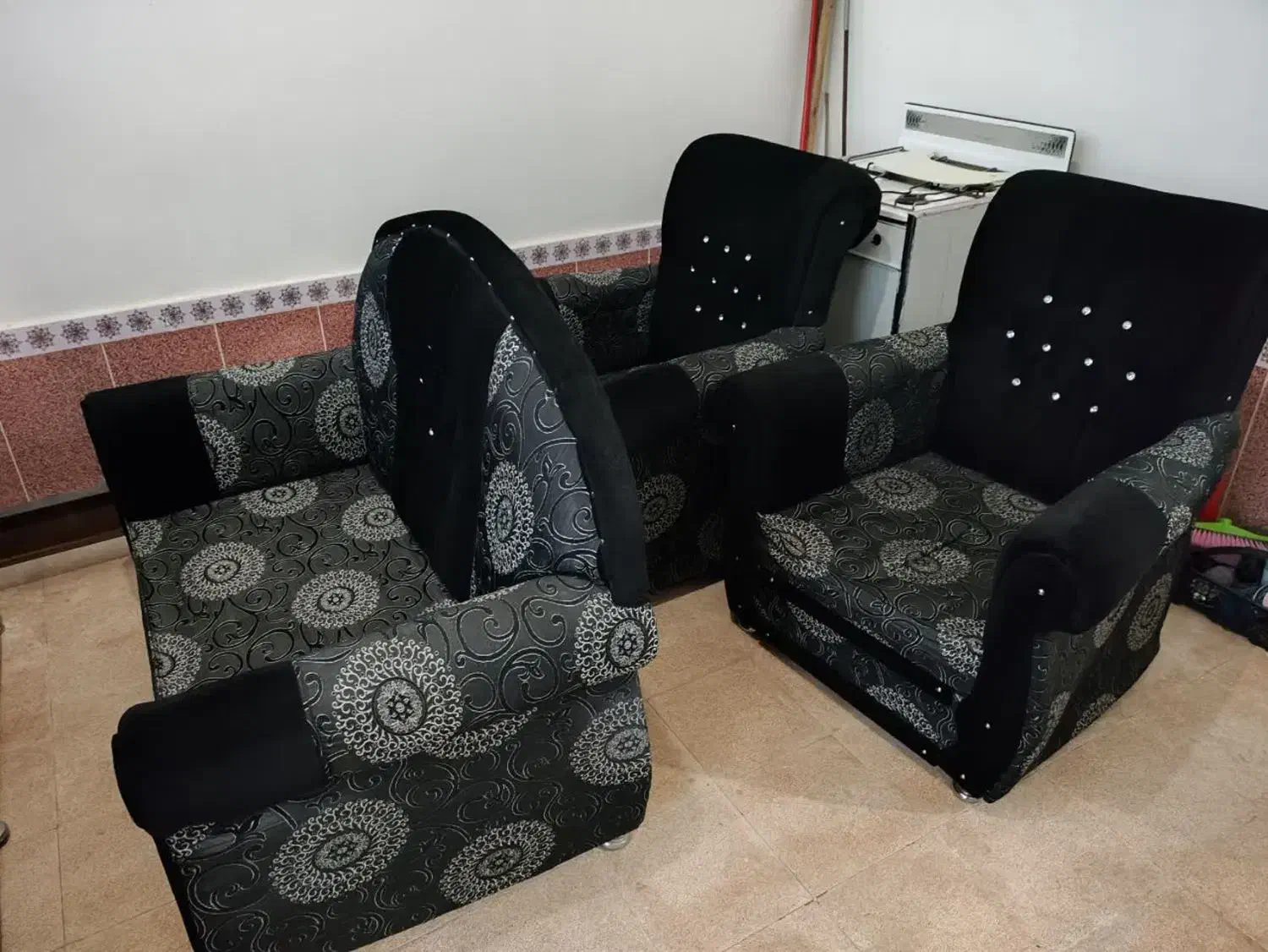 مبل ۷ نفره با میز|مبلمان خانگی و میز عسلی|خوی, |دیوار