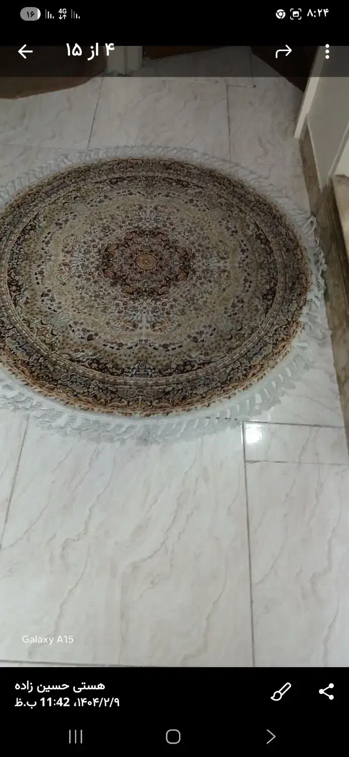 فرش ماشینی گرد یک در یک|فرش|پاکدشت, پاکدشت (مامازند)|دیوار