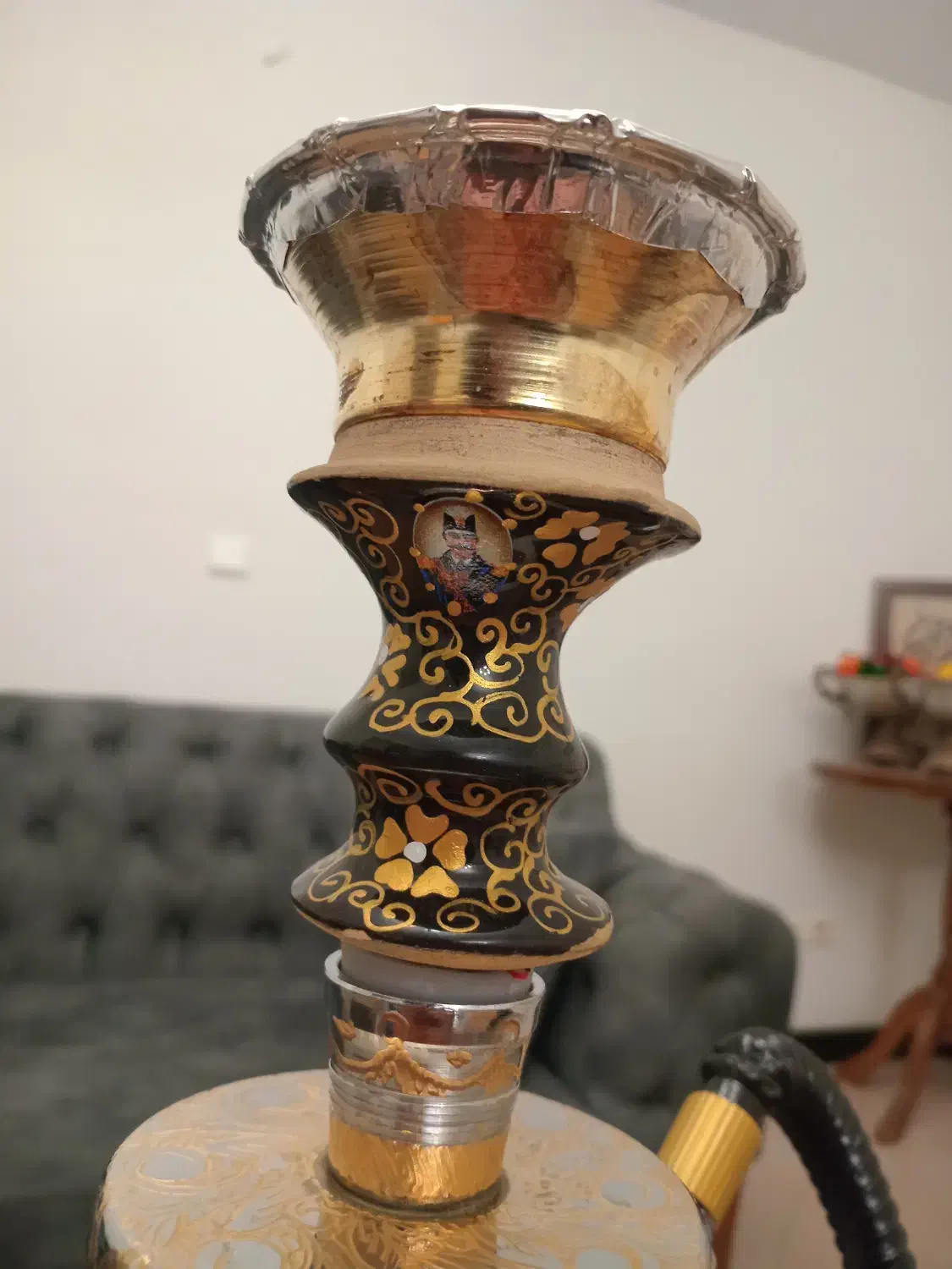 قلیان برنجی کار دست استاد قلیون برنجی کامل|کلکسیون و سرگرمی|اندیشه, اندیشه فاز ۳|دیوار