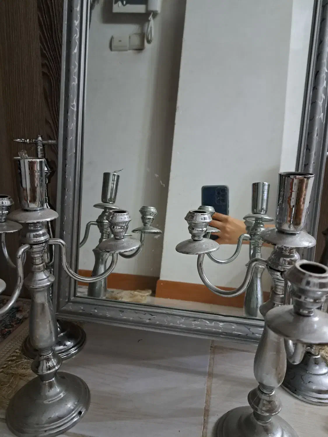 آینه و شمعدان|آینه|محمدیه-قزوین, |دیوار