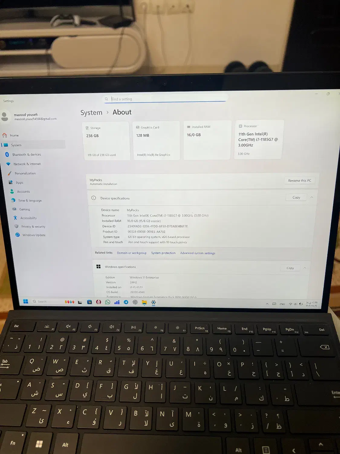 Surface pro 8 i7 256|رایانه همراه|تهران, ارامنه|دیوار