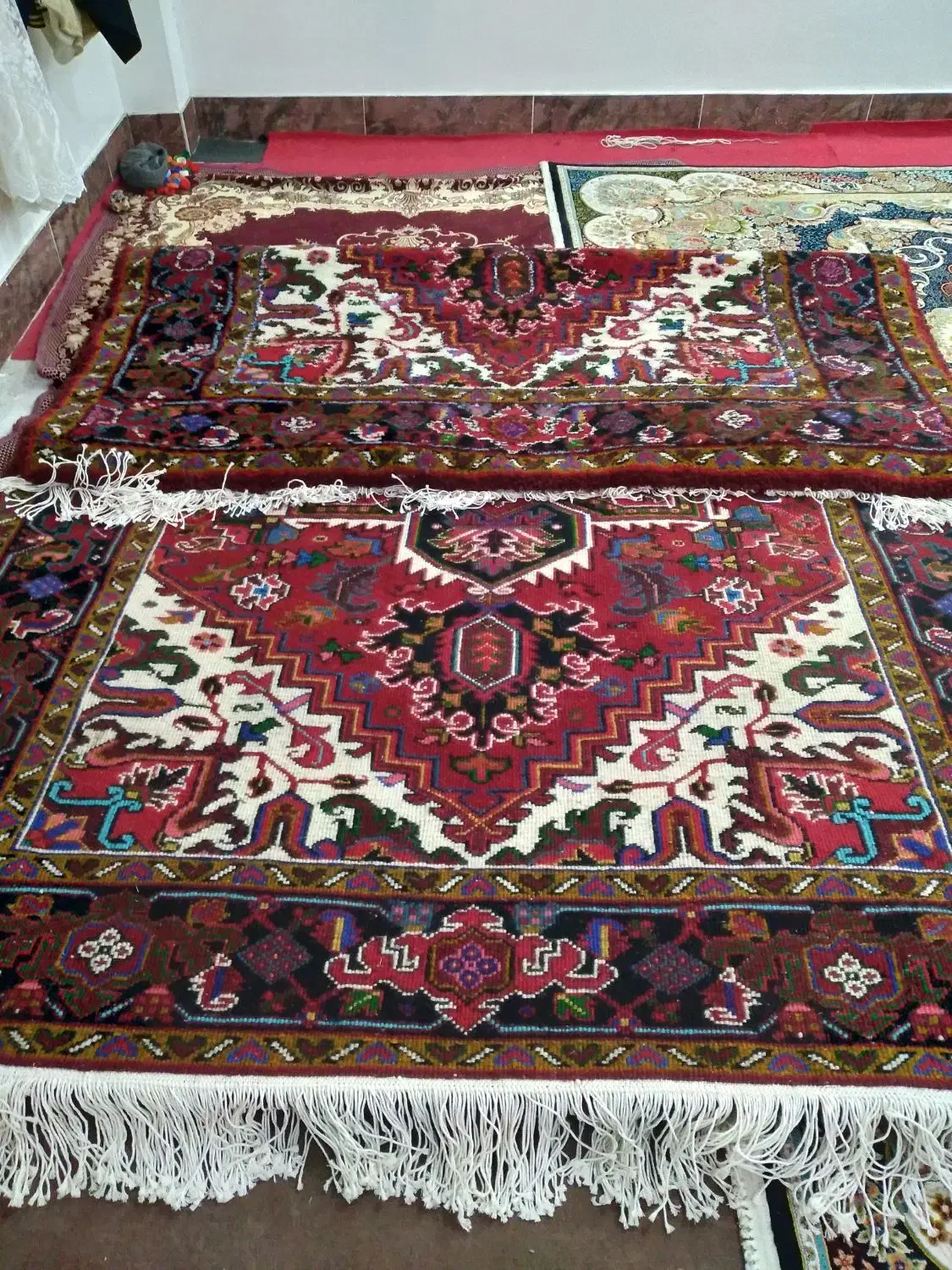 یک جفت فرش ۶متری جانقور|فرش|هریس, |دیوار