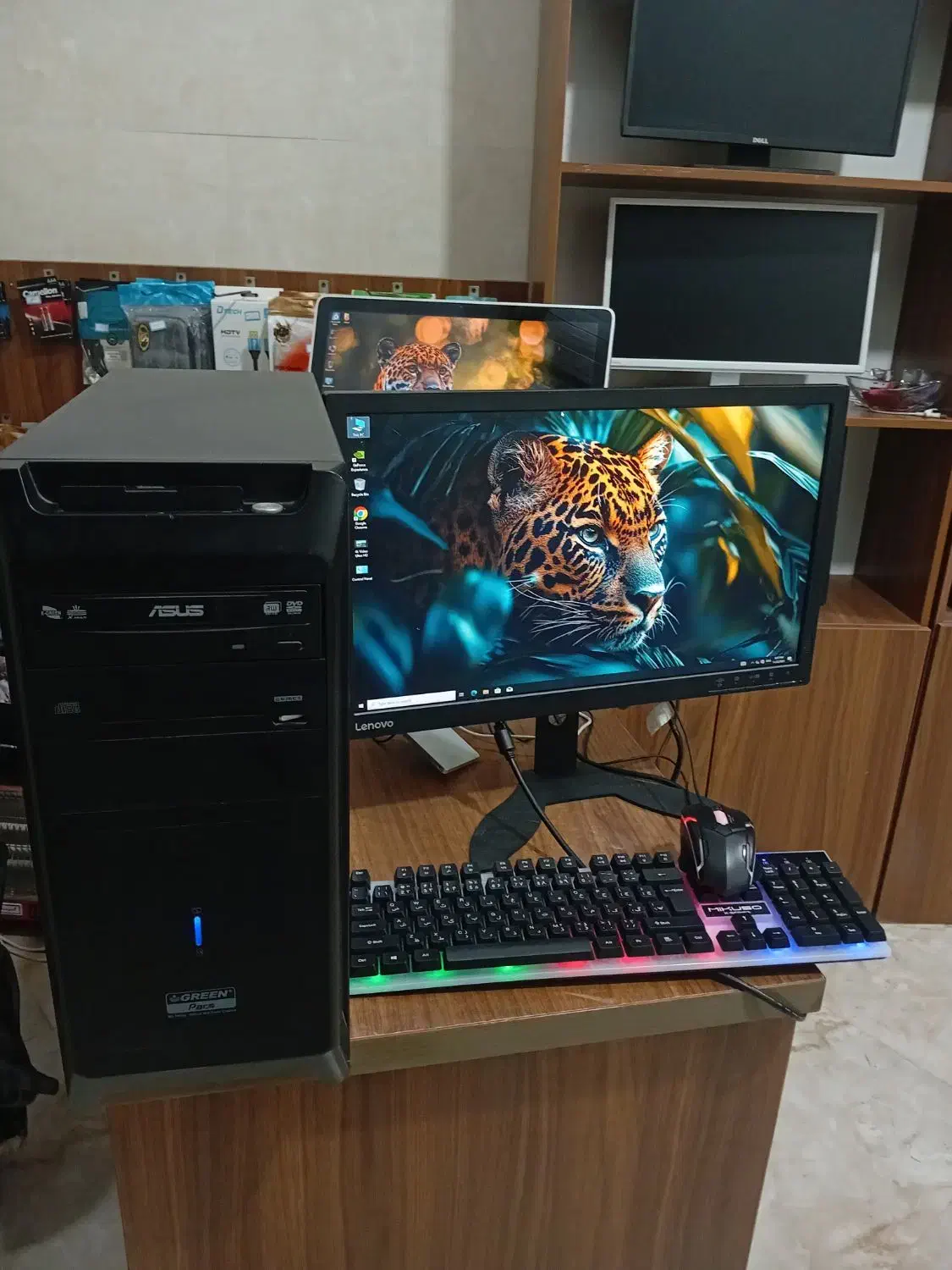 کامپیتور کامل به همراه کیبورد و موس گیمینگ|رایانه رومیزی|بابل, |دیوار