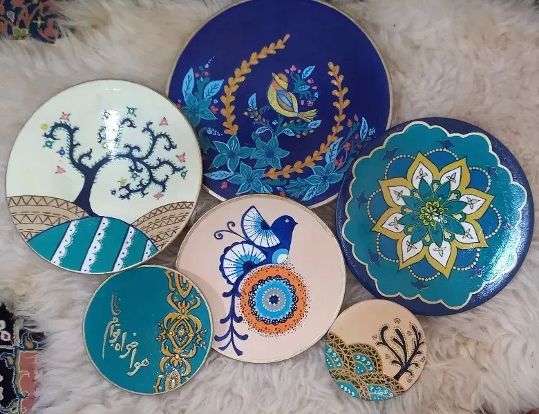 بشقاب سفالی|تابلو، نقاشی، عکس|مسجد سلیمان, |دیوار