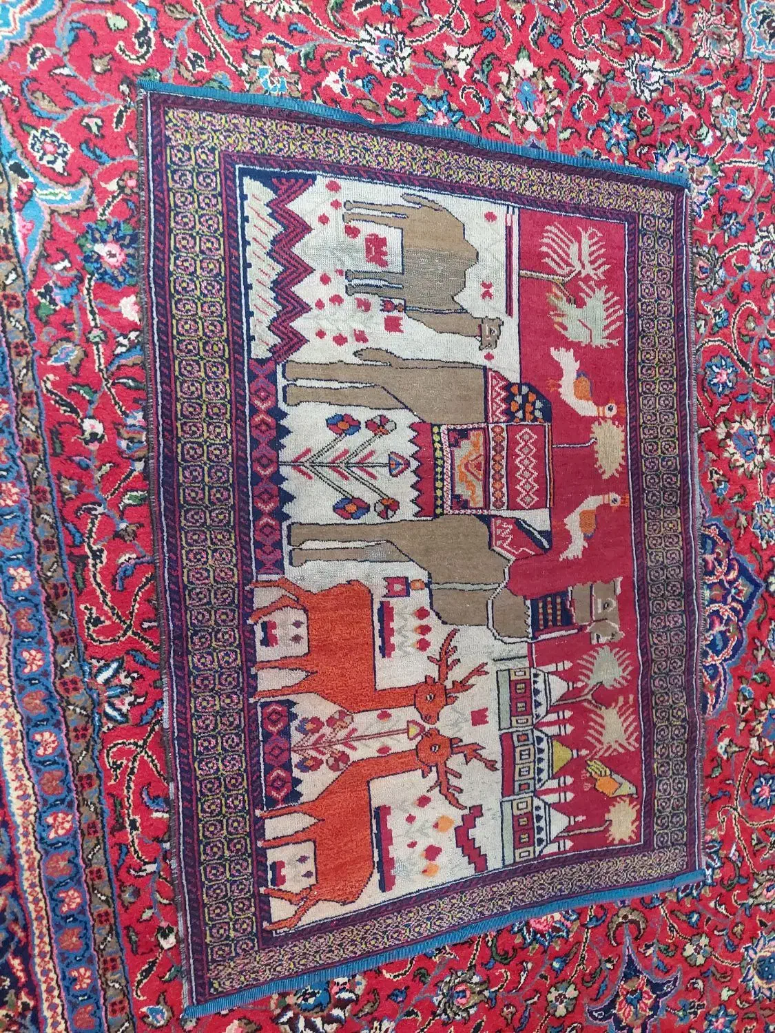 فرش دست بافت قدیمی بالای ۱۰۰سال|فرش|اراک, |دیوار