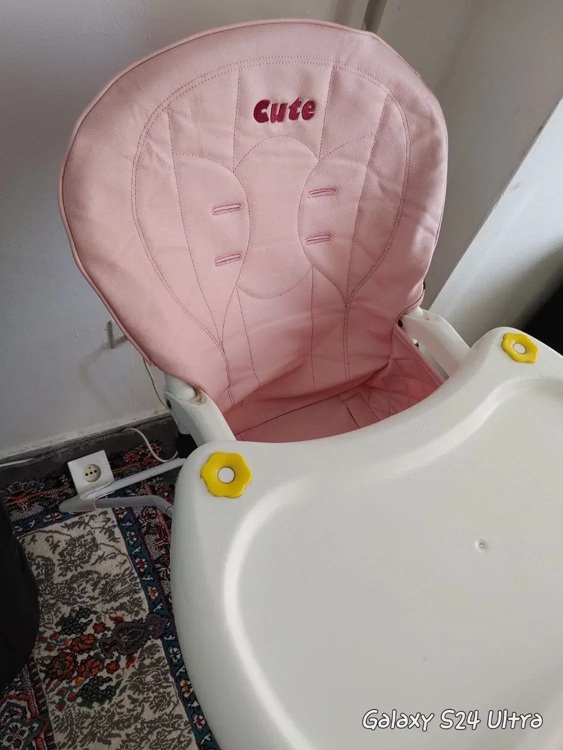 صندلی غذا صورتی|تخت و صندلی بچه|بابل, |دیوار