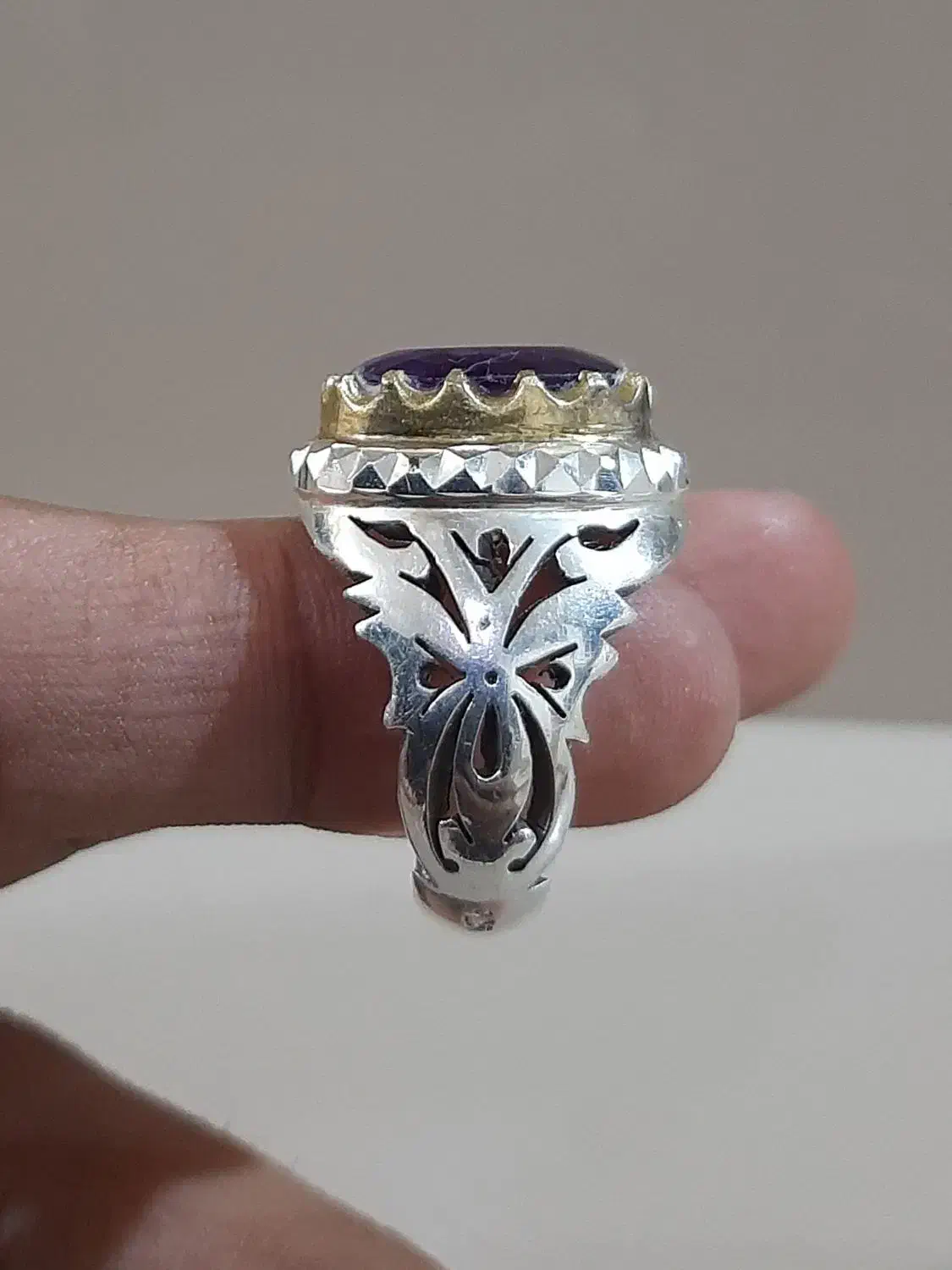 انگشتر نگین آمیتیست|جواهرات|بندرعباس, |دیوار