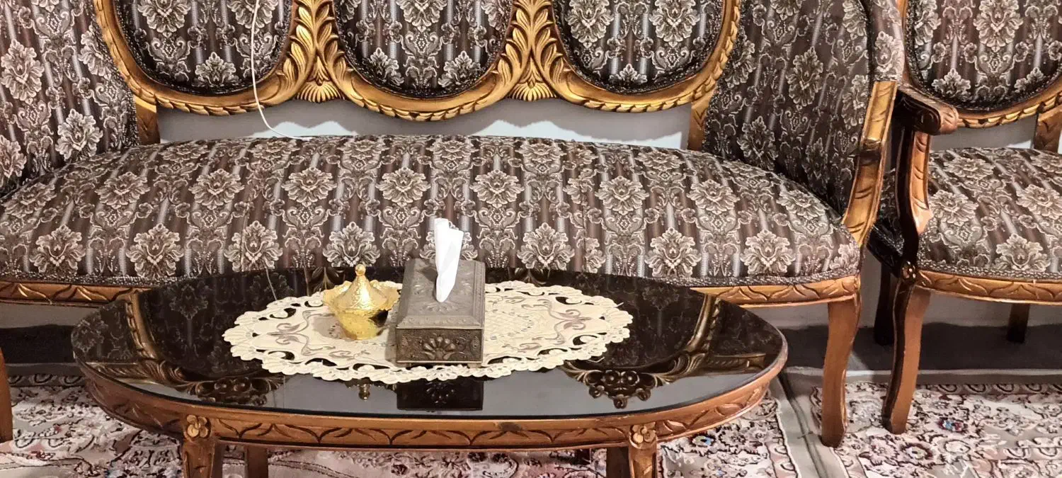 مبلمان ۹ نفره استیل ولوازم خانه۲۶/۰۰۰/۰۰۰میلیون|مبلمان خانگی و میز عسلی|قم, جمکران|دیوار