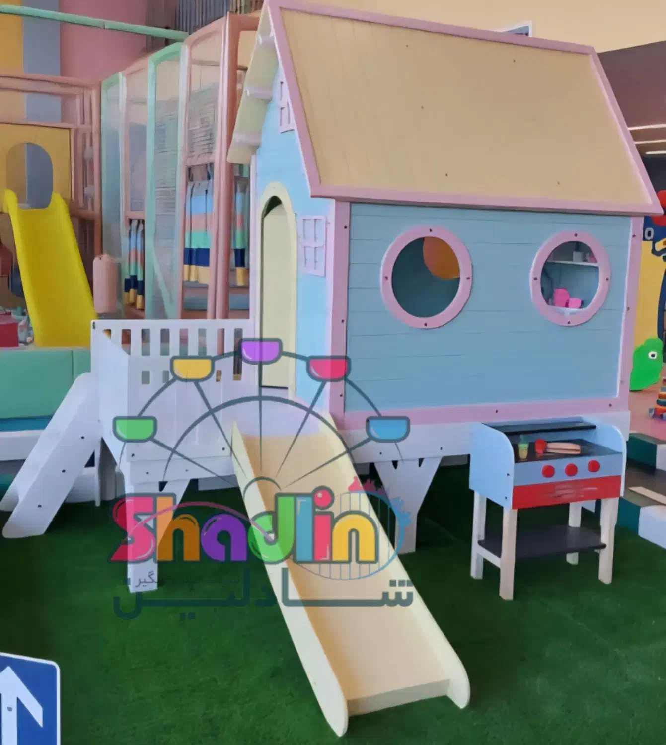 کلبه سرسره دار/خانه بازی چوبی/راه اندازی/شادلین|اسباب‌‌بازی|رامسر, |دیوار