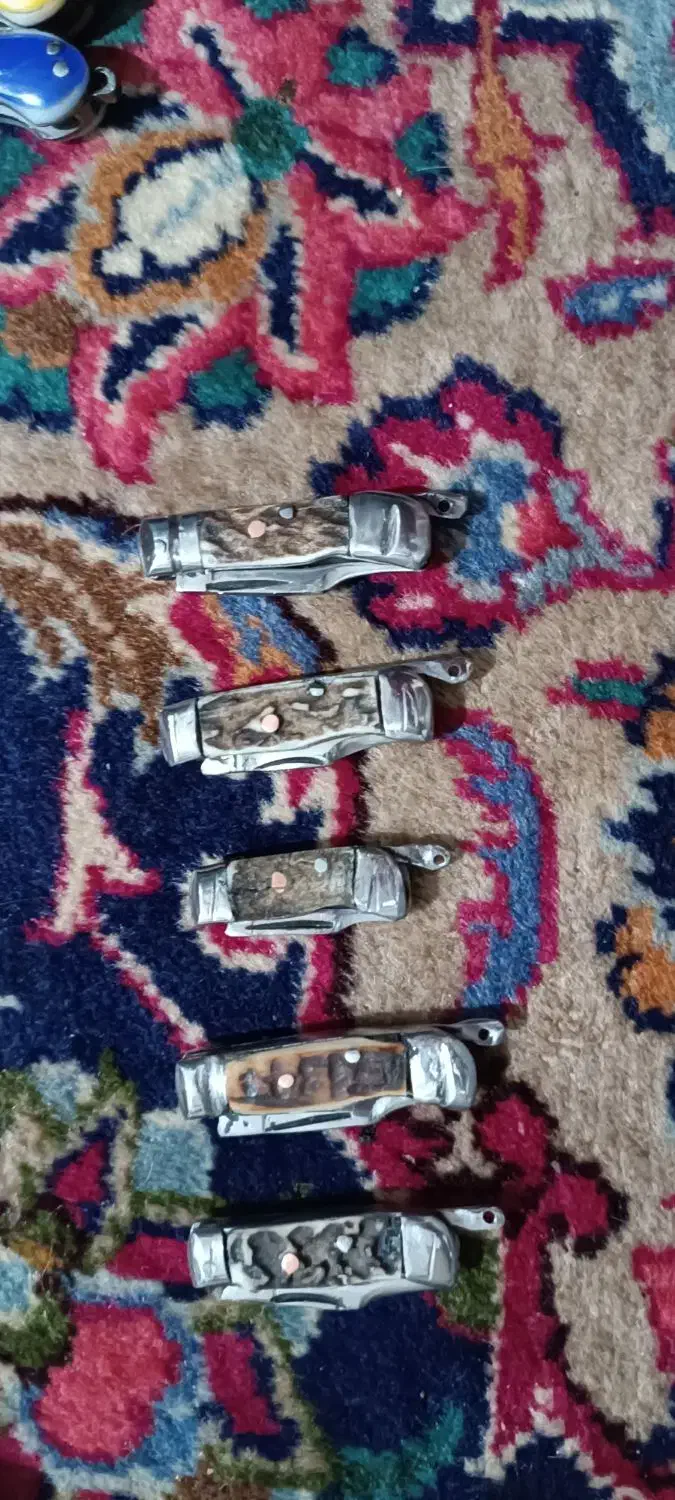 چاقو های اصل گوزن زنجان قدیمی یک ششصد|کلکسیون اشیاء عتیقه|میانه, |دیوار