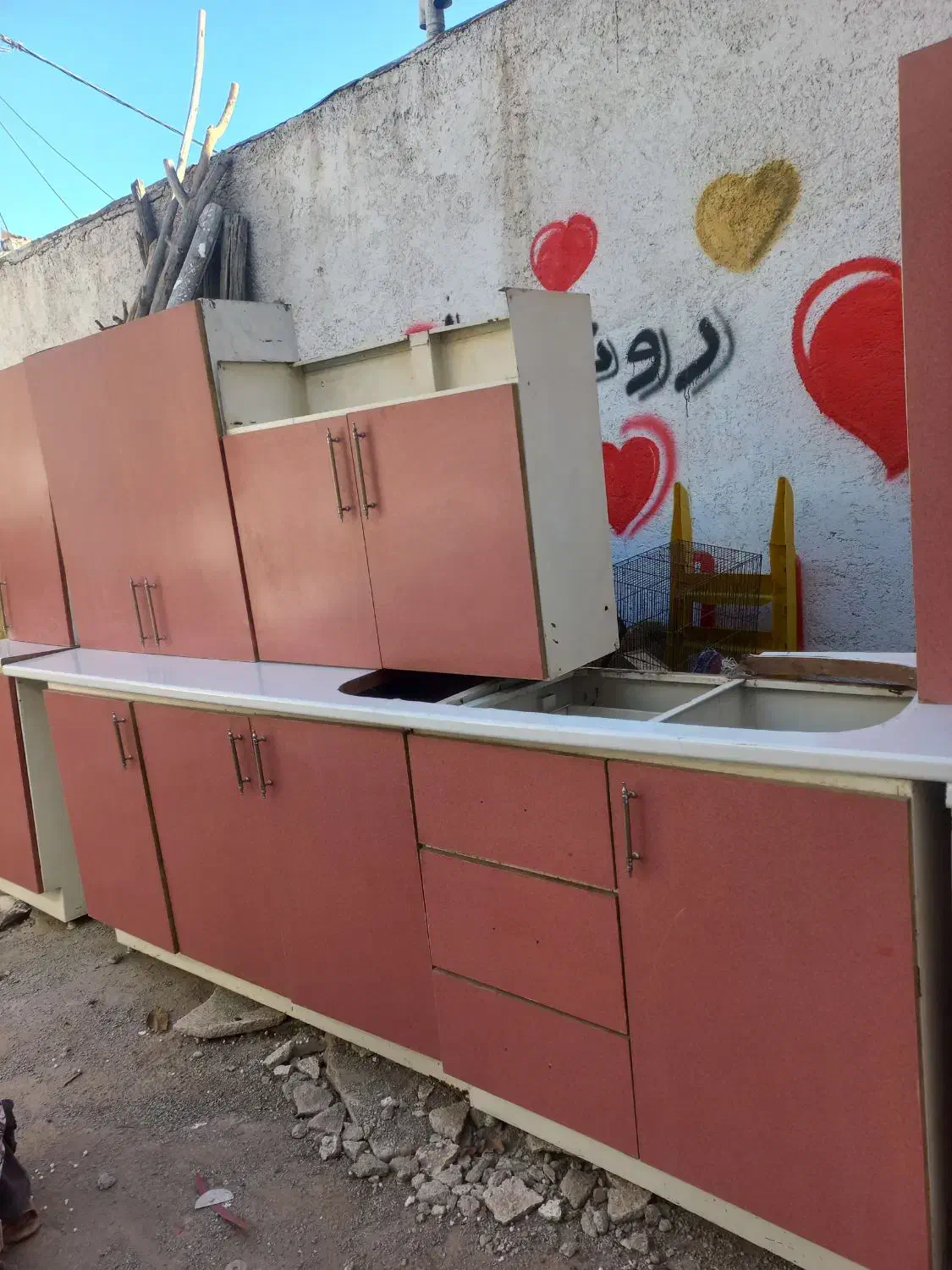 کابینت بدنه فلزی ورق سنگین درب ام دی اف|آبچکان و نظمدهنده ظروف|محمدشهر, شهرک چمران|دیوار