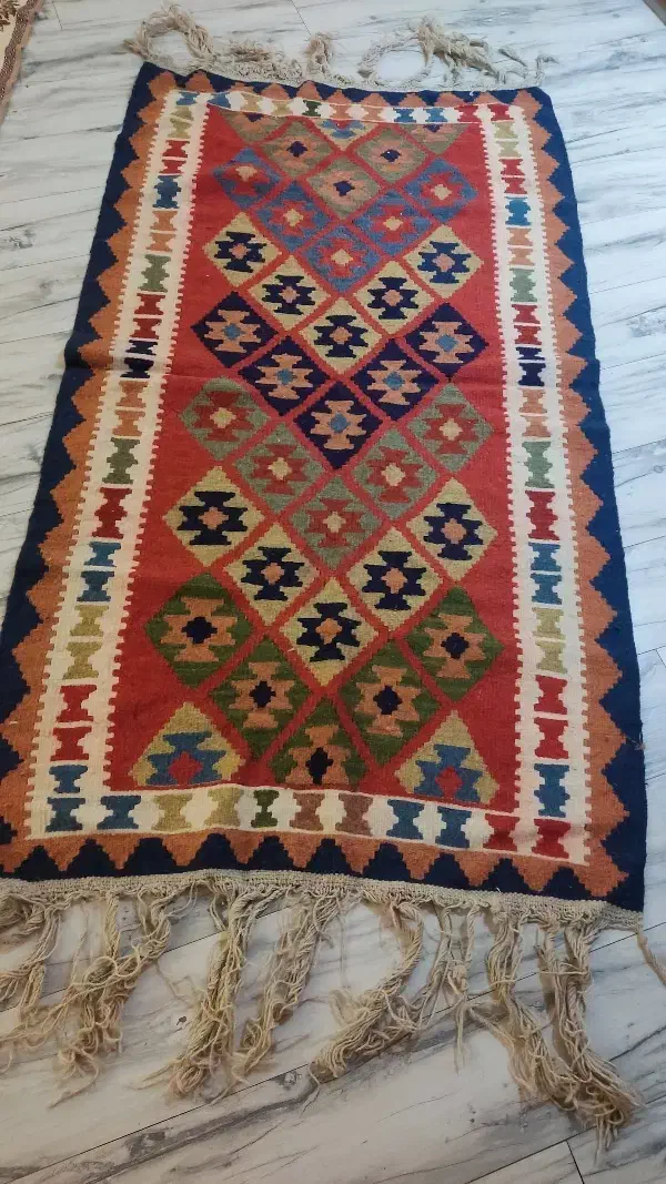 ورنی دست بافت پشم شتر|گلیم، جاجیم، گبه|تبریز, |دیوار