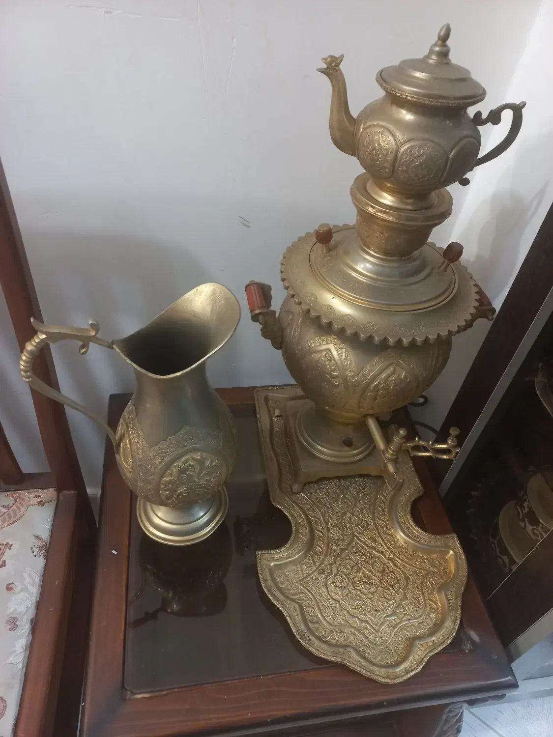 سرویس سماور برنجی|سماور، چای‌ساز، قهوه‌ساز|خشکبیجار, |دیوار