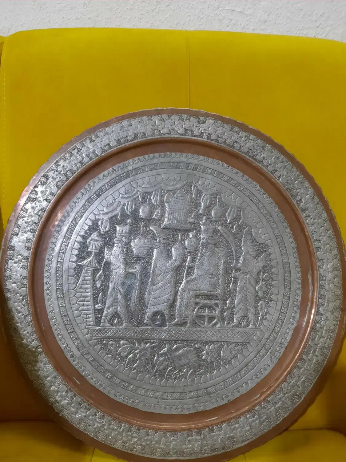 سینی مسی|صنایع دستی و سایر لوازم تزئینی|تهران, پامنار|دیوار