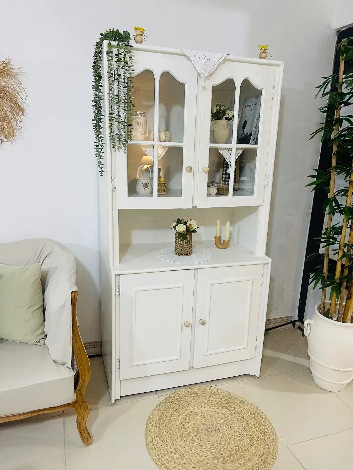 کمد کتابخانه ویترین کافی بار چوب گردو اصل|بوفه، ویترین، کنسول|هشتگرد, شهرک اداری|دیوار