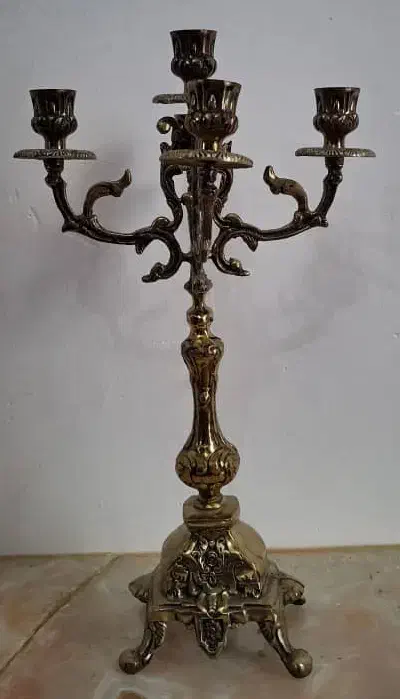 میز کنسول زیبا بدون آینه با دو شمعدان جذاب|بوفه، ویترین، کنسول|ارومیه, |دیوار