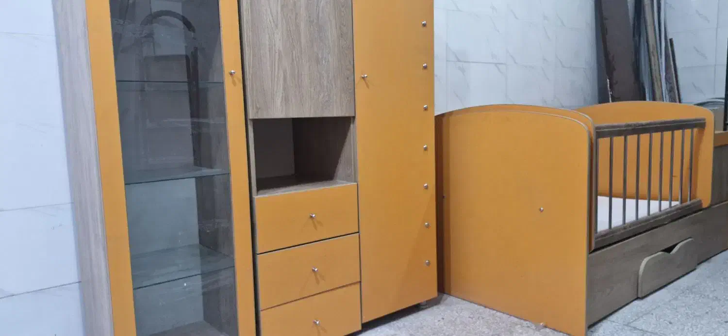 تخت و کمد و گهواره نوزاد نوجوان ام دی اف|تخت و صندلی بچه|اصفهان, طامه|دیوار