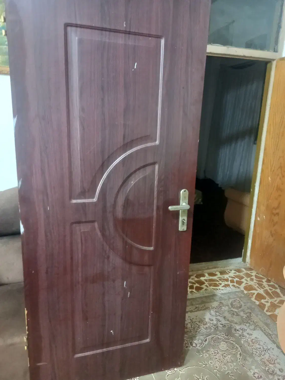 درب اتاق خواب با قفل ودستگیره و لولا چپ بازشو|مصالح و تجهیزات ساختمان|لاهیجان, گلستان|دیوار