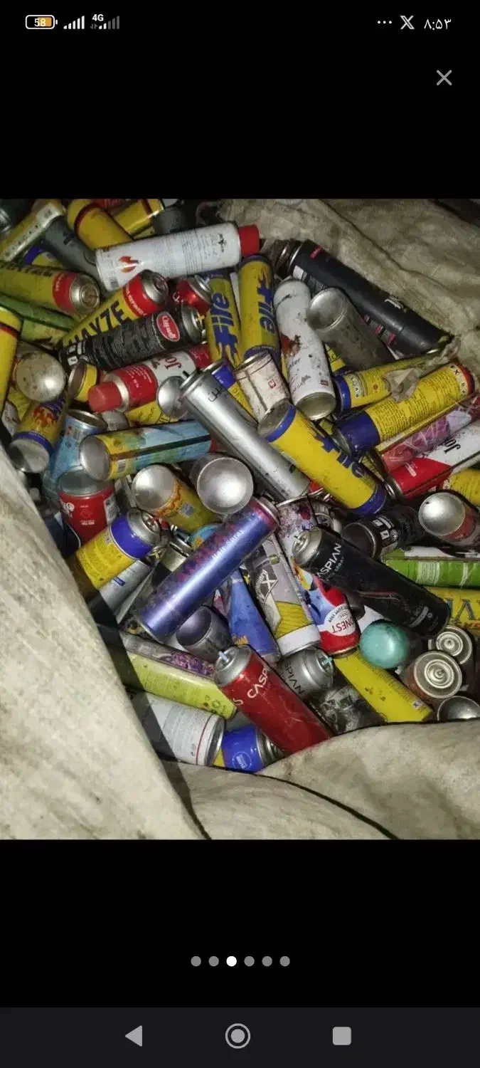 ضایعات قوطی  اسپری حلب ، آهن قیمت فوق العاده|عمده‌فروشی|چهاردانگه (تهران), |دیوار