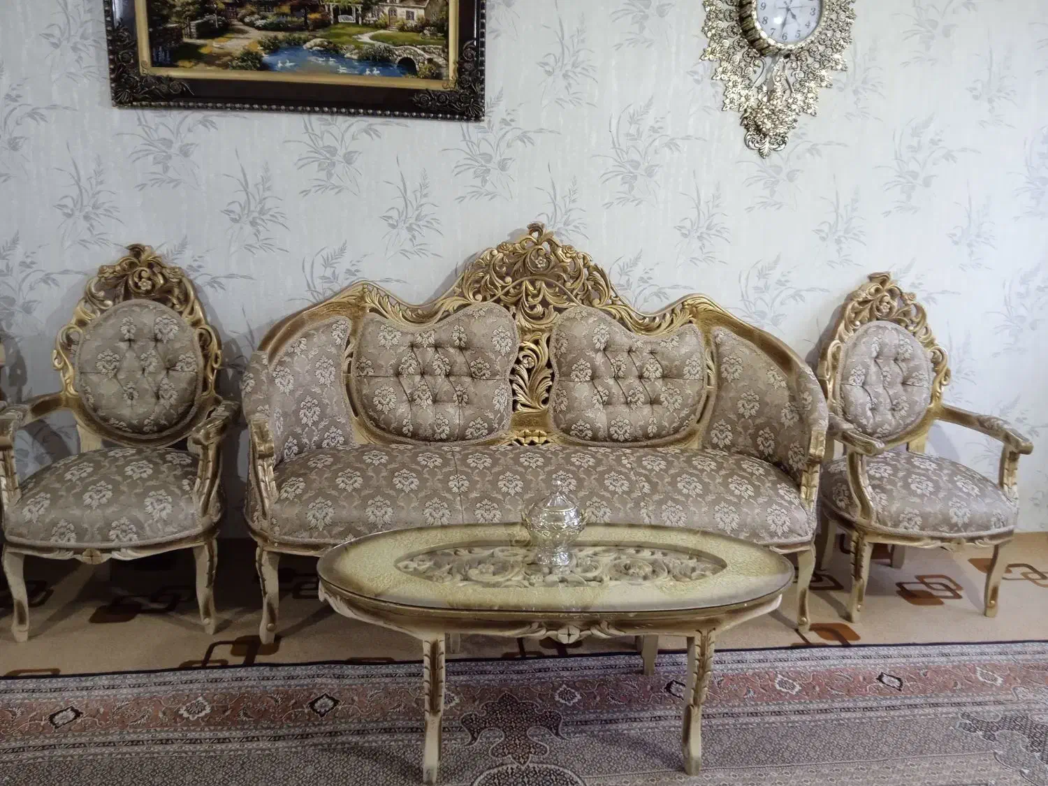 مبل سلطنتی ۹ نفره|مبلمان خانگی و میز عسلی|اردبیل, |دیوار