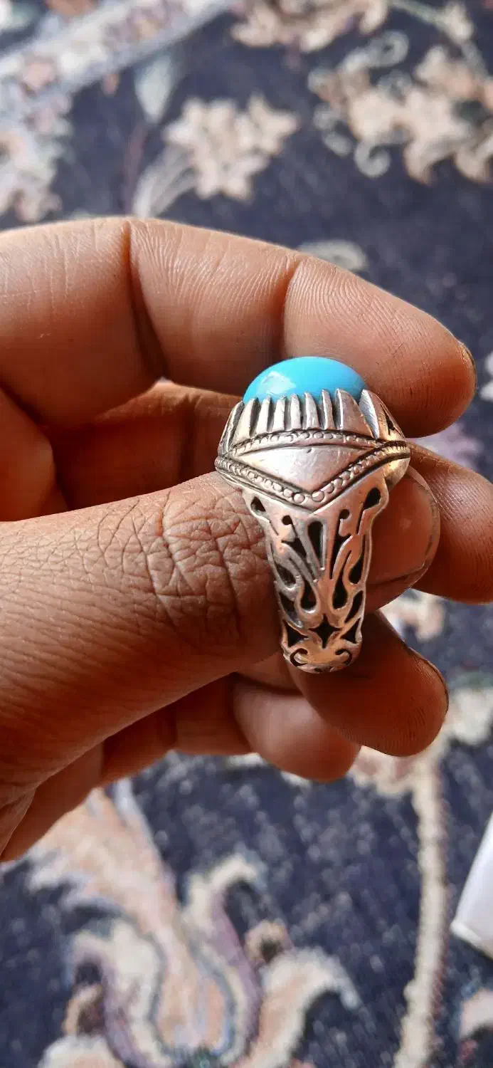 انگشتر فیروزه نیشاپور|کلکسیون اشیاء عتیقه|اهواز, زندوکیلی|دیوار