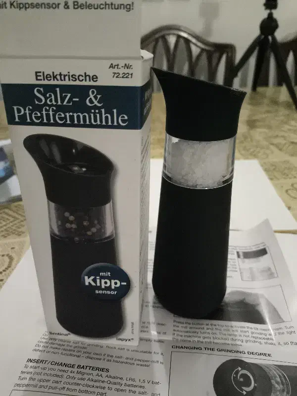 آسیاب نمک دریا اتوماتیک با باتری و لامپ|خردکن، آسیاب، غذاساز|تهران, تهرانپارس جنوبی|دیوار