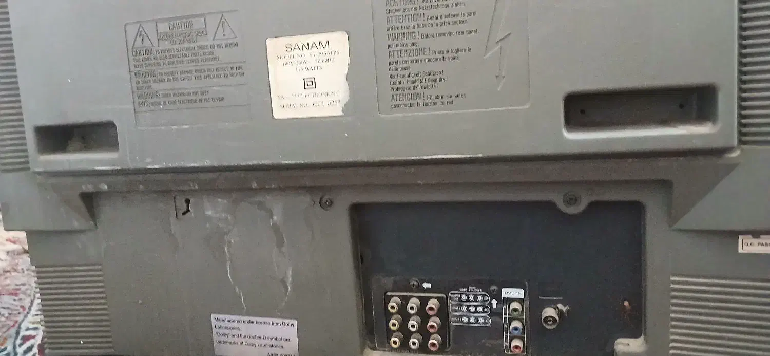 تلوزیون ۲۹ اینچ صفحه تخت صنام کم کارکرد(شازند)|تلویزیون و پروژکتور|شازند, |دیوار