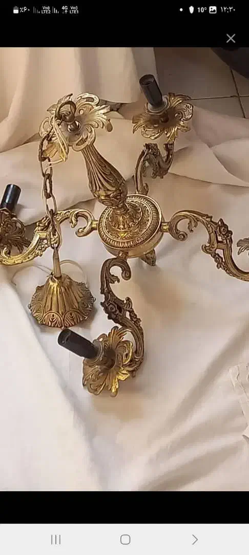 لوستر برنز 4 شاخه|لوستر و چراغ آویز|محمدشهر, شهرک پیام (مهرالبرز)|دیوار