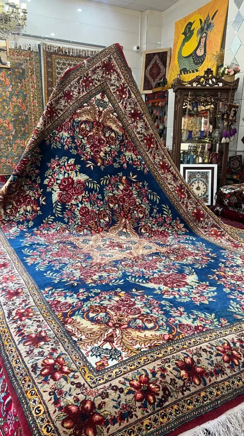 فرش دستباف چلە ابریشم|فرش|سنندج, |دیوار