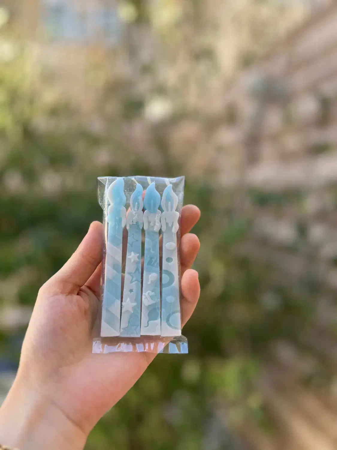 پک چهارتایی شمع تولدی ابرنگی|صنایع دستی و سایر لوازم تزئینی|خمینیشهر, |دیوار