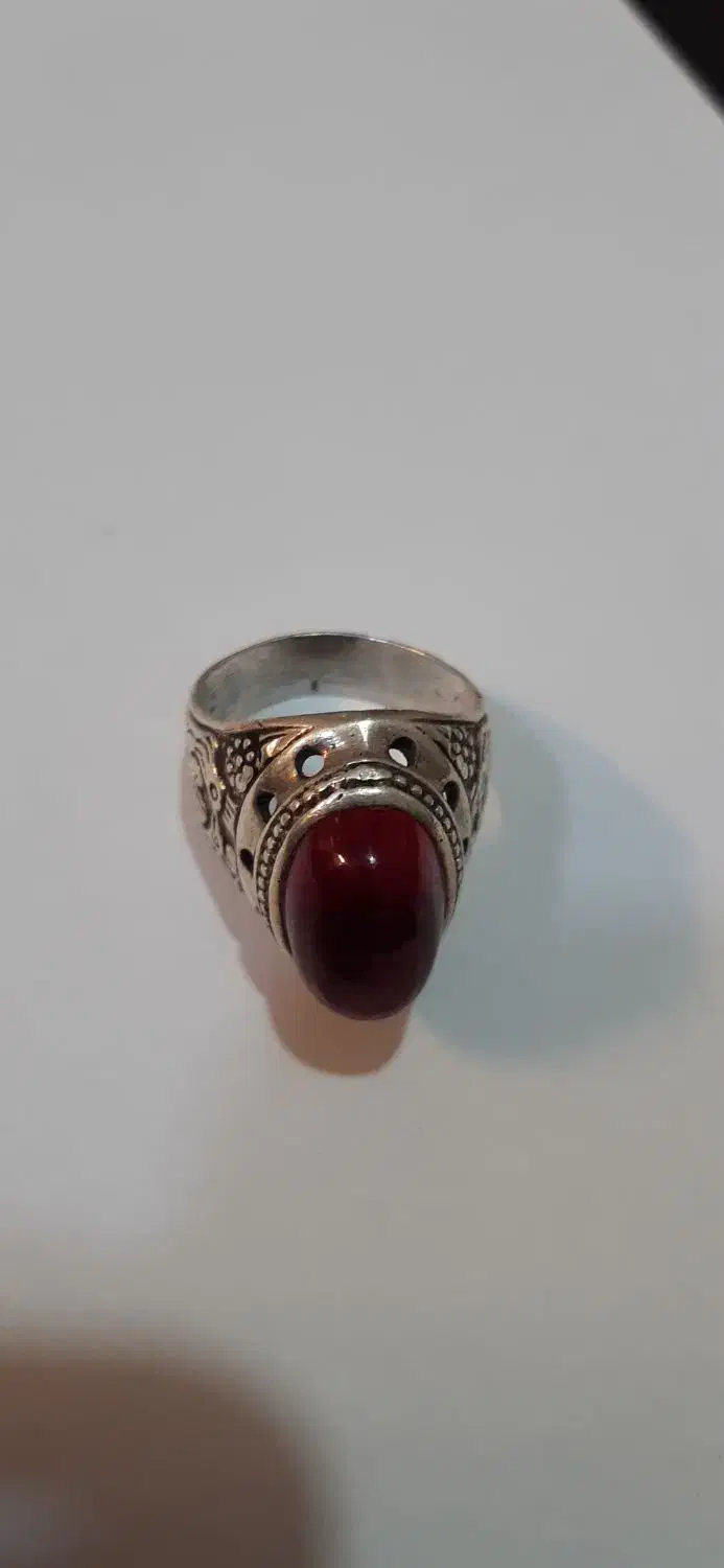 انگشتر نقره/مردانه/یاقوت/رکاب/نگین|جواهرات|باقرشهر, |دیوار