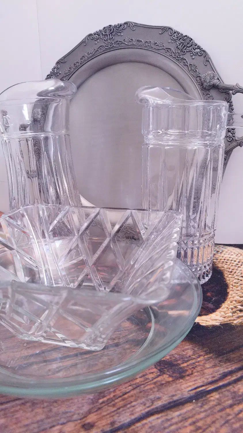 سرویس چینی صبحانه.پارچ و سینی|ظروف سرو و پذیرایی|خرم‌آباد, |دیوار