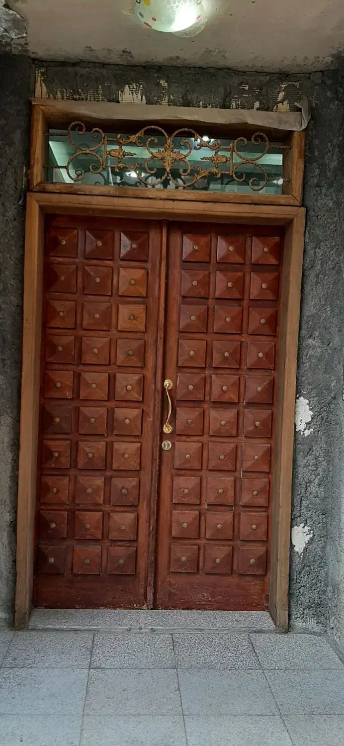 فروش درب امنیتی ضد سرقت تمام چوب ساج طرح سنتی|مصالح و تجهیزات ساختمان|شهرکرد, |دیوار