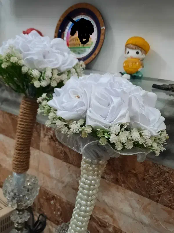 دسته گل عروس زیبا|گل مصنوعی|زاهدان, |دیوار