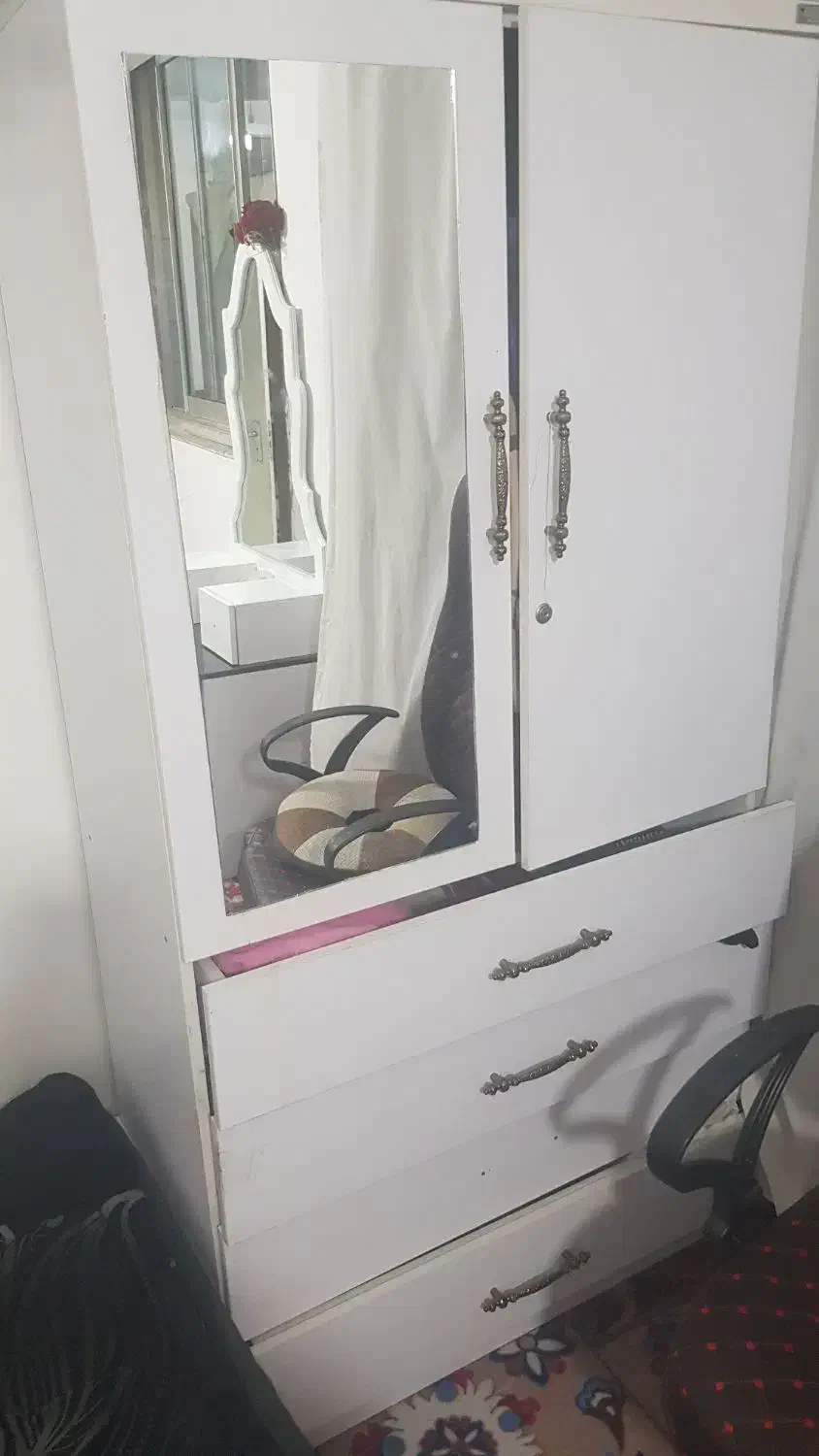 تخت دو نفره با تشک رو تختی و دو پا تختی|تخت و سرویس خواب|مریوان, |دیوار