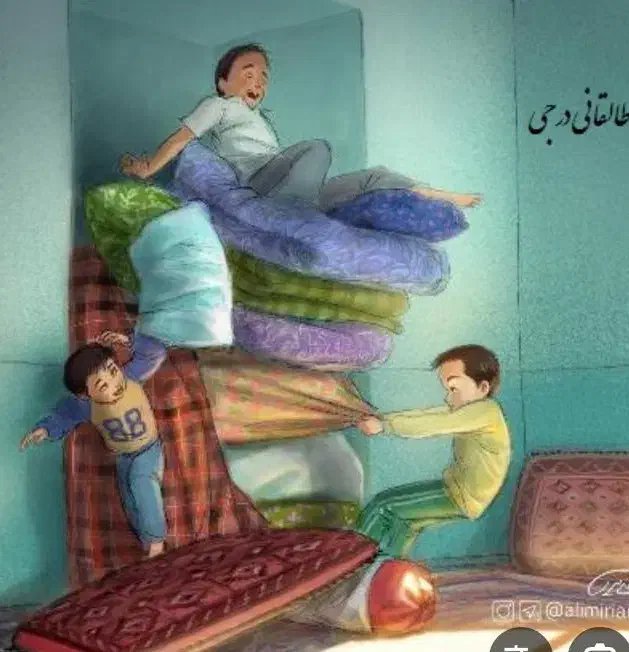 تعدادی رخت خواب بالش و تشک|رختخواب، بالش، پتو|ورامین, ورامین|دیوار