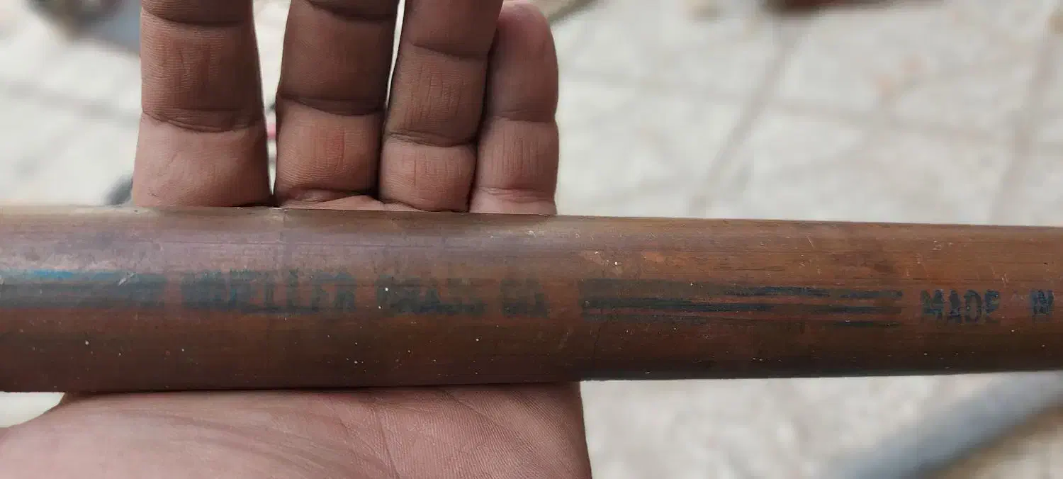 یک شاخه لوله مسی قدیمی آنتیک امریکایی|کلکسیون اشیاء عتیقه|بروجرد, |دیوار