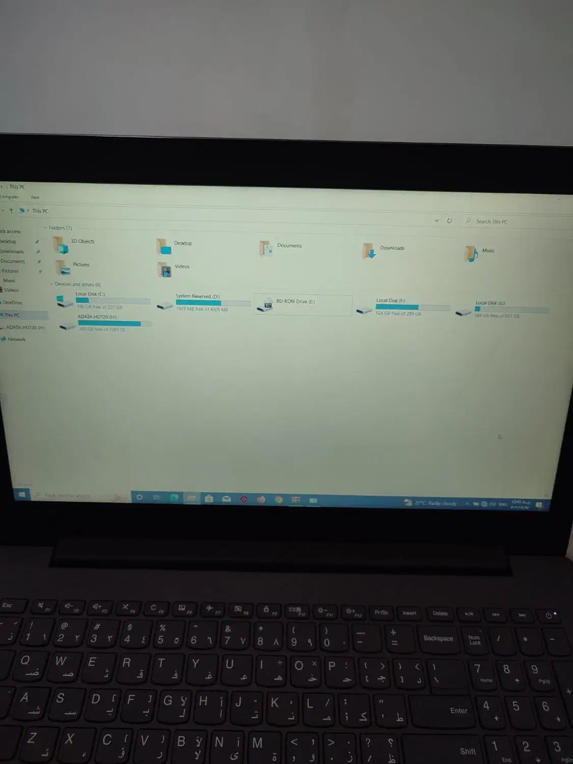 لپتاپ لنوو corei7 8GB RAM 4G graphic 1T+256GB SSD|رایانه همراه|دهدشت, |دیوار