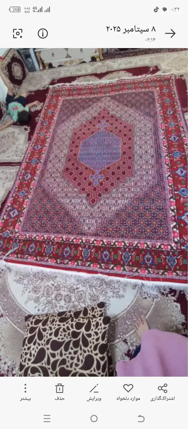 فرش 6متری دستبافت|فرش|سنندج, |دیوار