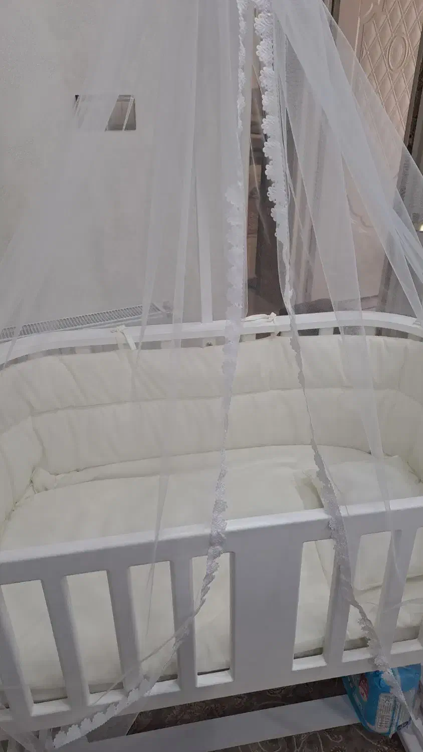 تخت ننوئی کنارتخت مادر|تخت و صندلی بچه|باقرشهر, |دیوار