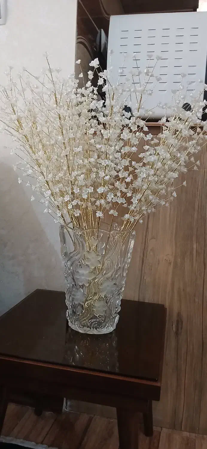 گل کریستالی  شکوفه سفیدطلایی وسفید نقره ای|گل مصنوعی|تهران, خلیج فارس|دیوار