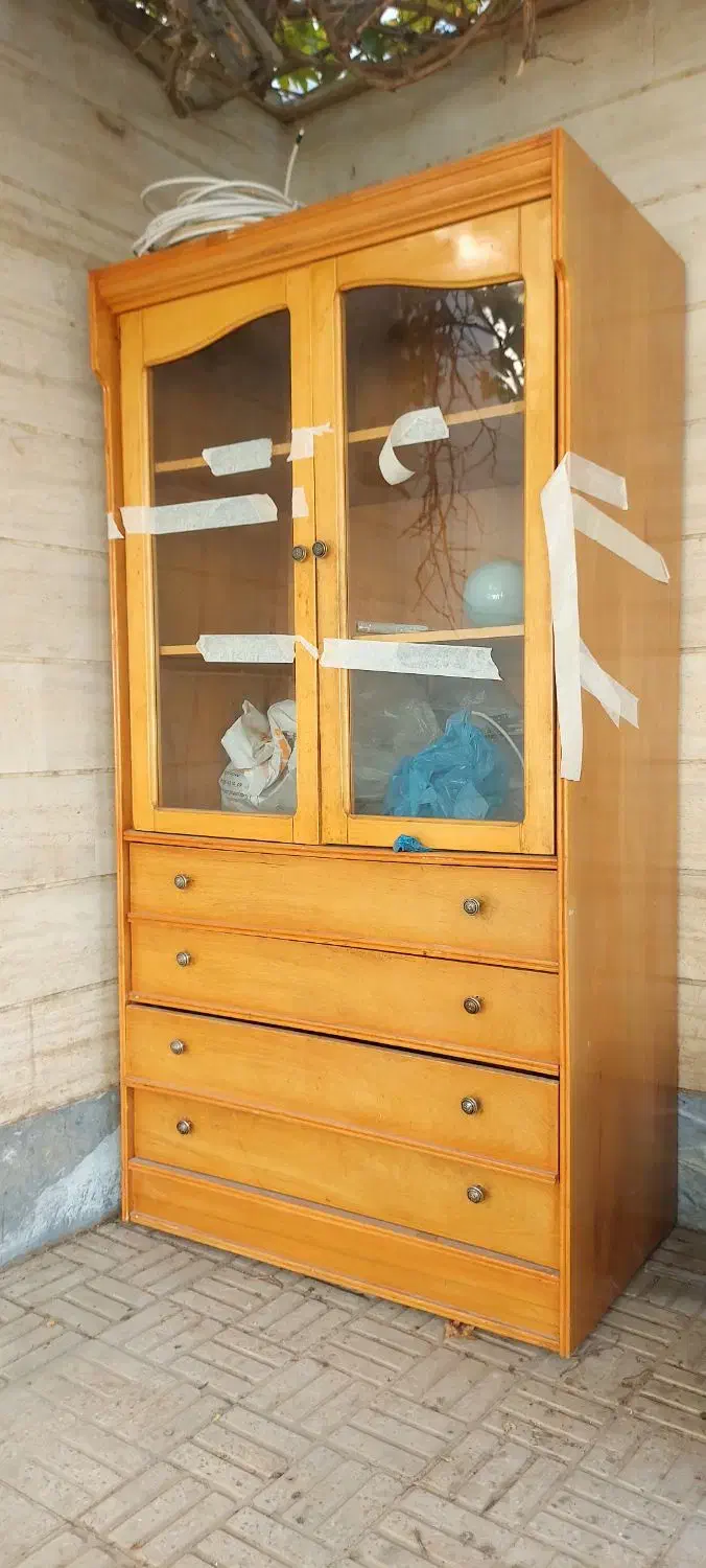 کمد چوبی با دراور|جاکفشی، کمد، دراور|شاهینشهر, نظامی|دیوار