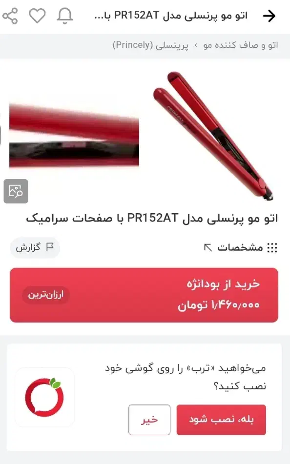 اتو موی پرنسلی|آرایشی، بهداشتی، درمانی|بیرجند, |دیوار